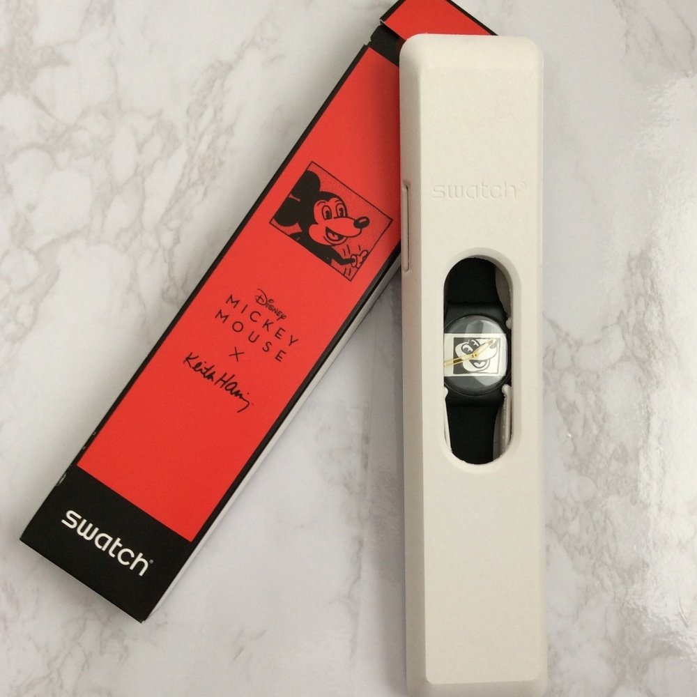 Swatch Watch/MICKEY BLANC SUR NOIR